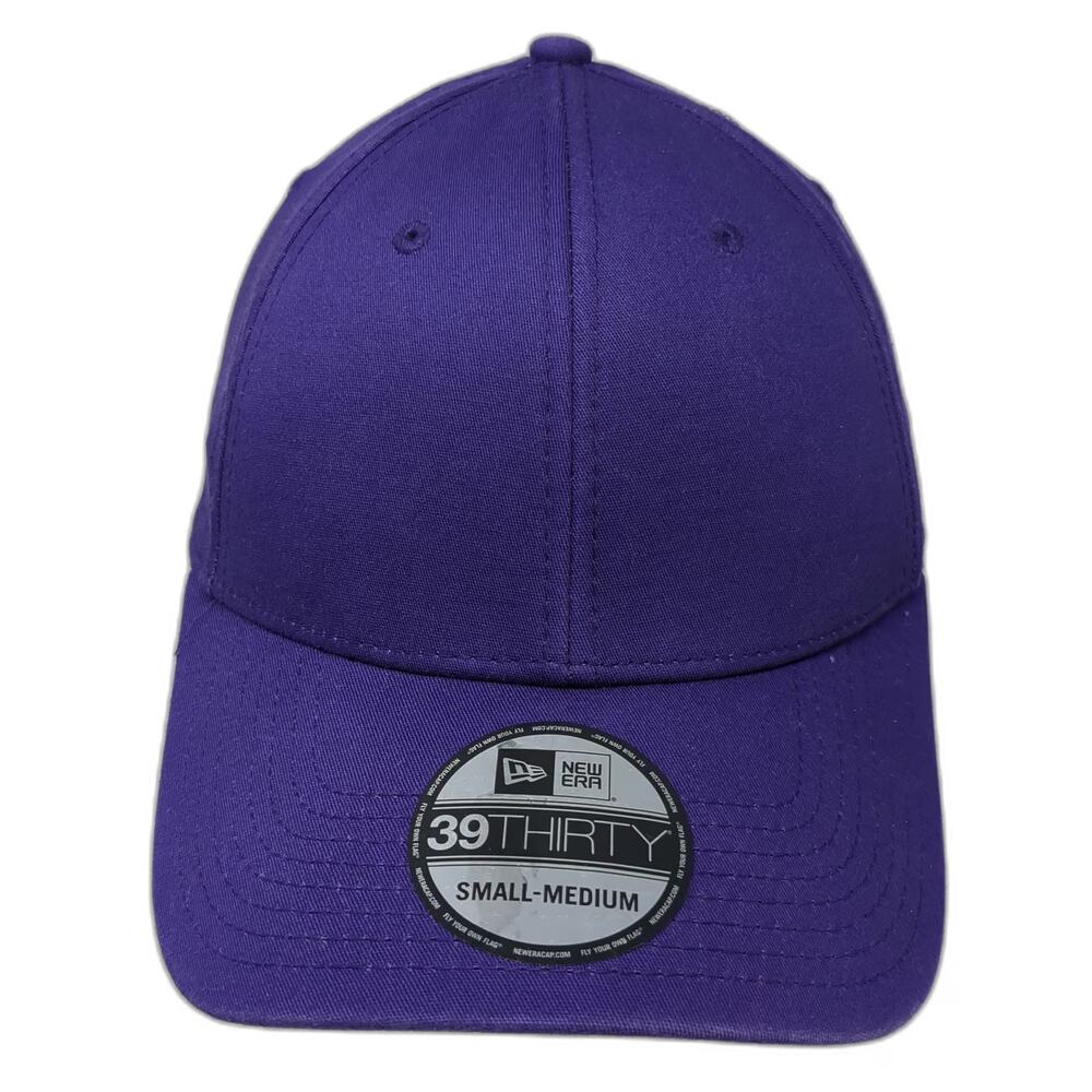 New Era Baseball Cap Purple M Stretch Fit 39THIRTY Blank Structured 6 Panel Hat